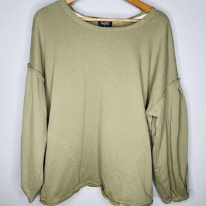 GiGiO Womens M Olive Sweatshirt With Seam detail